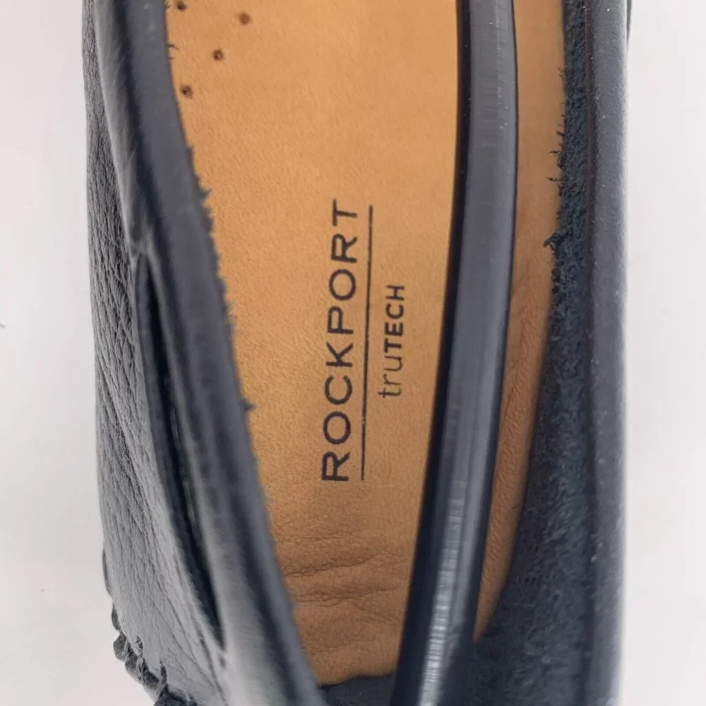 Rockport Bayview CI4772 Loafers Women's 6 Black Leather Casual Moc Slip On‎ 0561